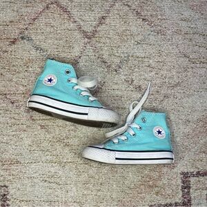 Converse Kids' High-Top Sneakers - Aqua Blue Toddler Size 4
